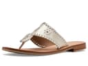 Jack Rogers Kids Girls Jacks Flat Sandals (Little Kid/Big Kid) — cor Prata