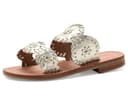 Jack Rogers Kids Girls Lauren Flat Sandals (Little Kid/Big Kid) — cor Branco