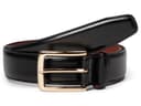 Johnston & Murphy Burnished Leather W/ Brass Buckle — cor Preto