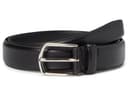 Johnston & Murphy Edge Embossed Leather Belt — cor Preto
