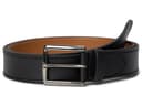 Johnston & Murphy Harrison Soft Leather Belt — cor Preto