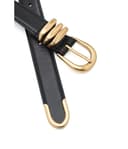Lauren Ralph Lauren Metal-Keeper Leather Skinny Belt — vista 2