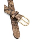 Lauren Ralph Lauren Rounded-Buckle Embossed Skinny Belt — vista 2