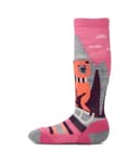 Smartwool Kids Kids' Ski Light Cushion Sleigh Bear Over The Calf Socks (Toddler/Little Kid/Big Kid) — cor Pink