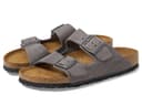 Birkenstock Arizona Soft Footbed - Oiled Leather (Unisex) — cor Cinza