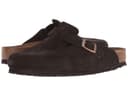 Birkenstock Boston Clog Soft Footbed - Suede (Unisex) — cor Marrom
