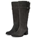 Naturalizer Kenna Extra Wide Calf Knee High Boots — cor Cinza