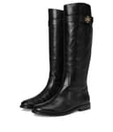 Tory Burch Turnlock Riding Boots — cor Preto