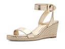 Vince Camuto Fainel Ankle Strap Espadrille Wedge Sandals — cor Dourado
