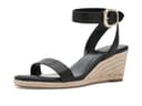 Vince Camuto Fainel Ankle Strap Espadrille Wedge Sandals — cor Preto