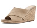 Vince Camuto Fisella Cross Band Espadrille Wedge Sandals — cor Bege