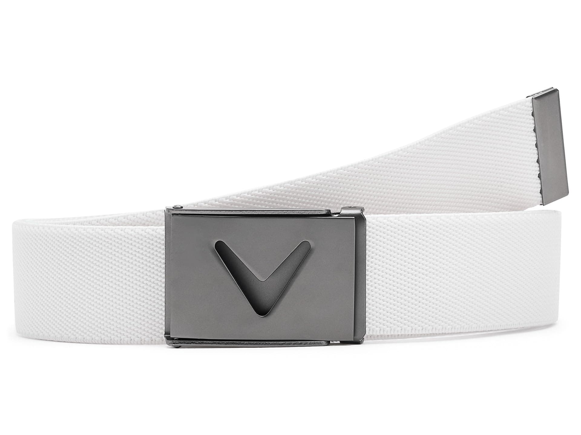 Callaway V-logo Web Belt — cor Branco