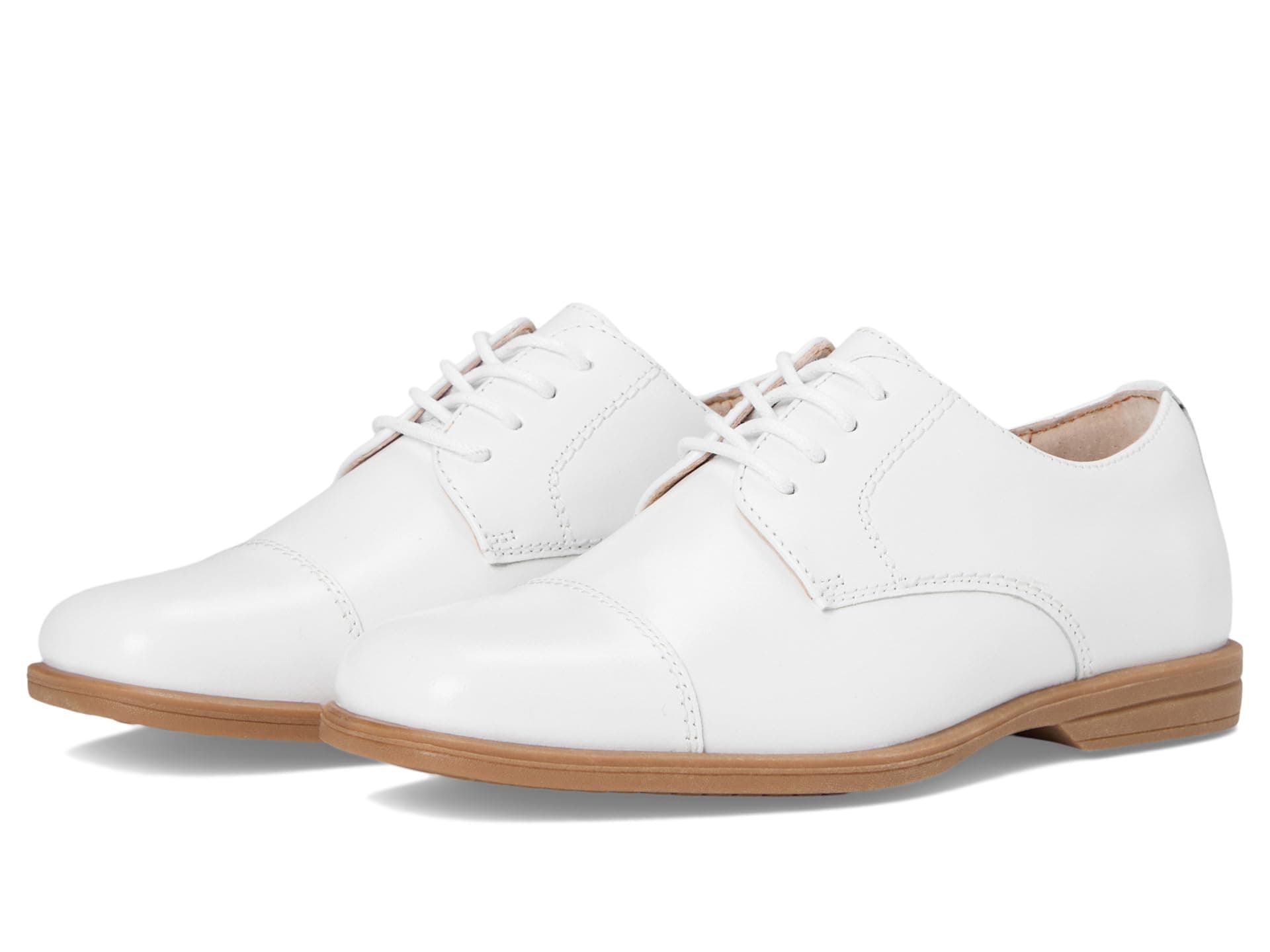 Florsheim Kids Reveal Cap Toe Ox, Jr. (Toddler/Little Kid/Big Kid) — cor Branco