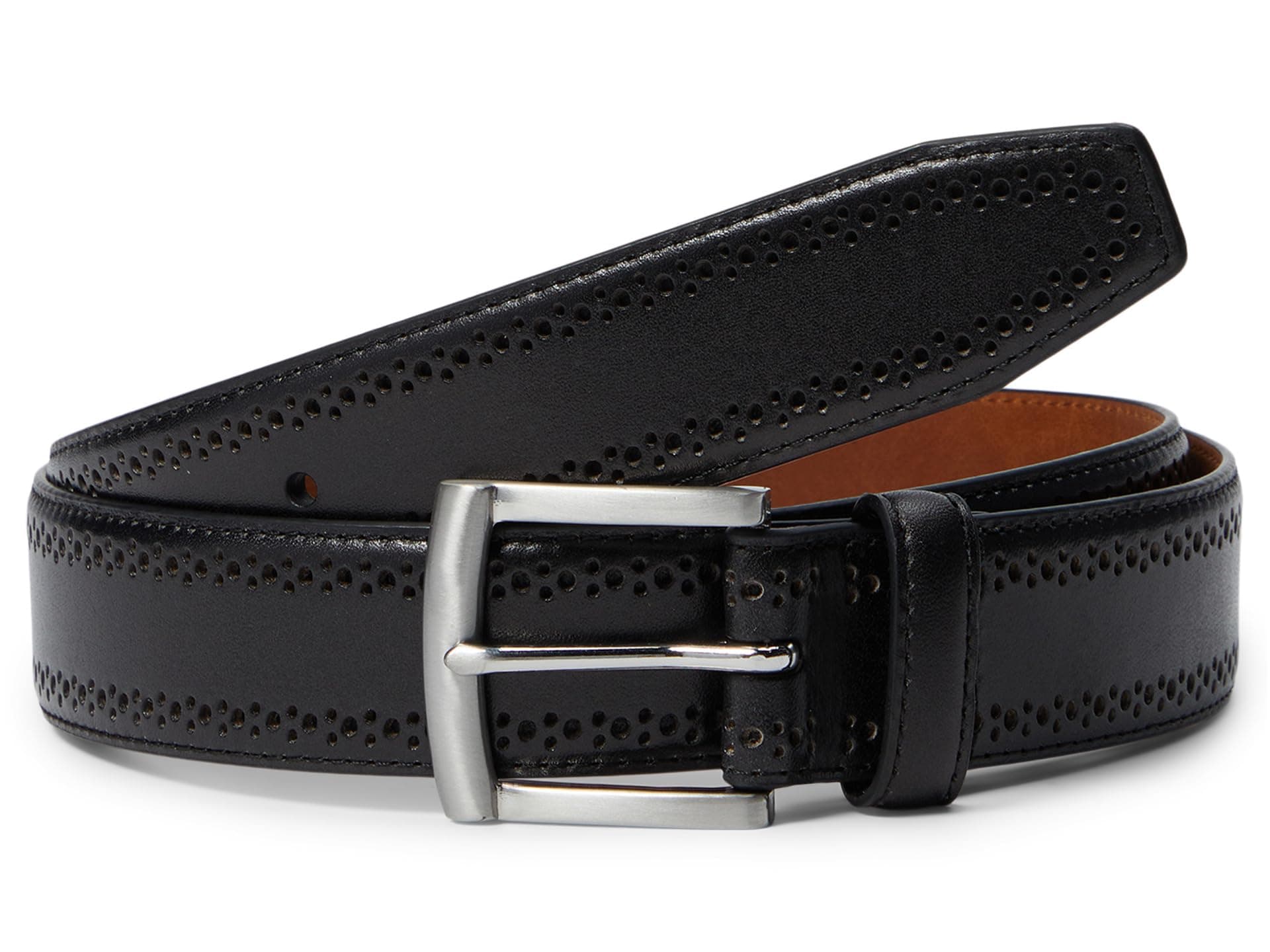 Johnston & Murphy Perfed Edge Belt — cor Preto