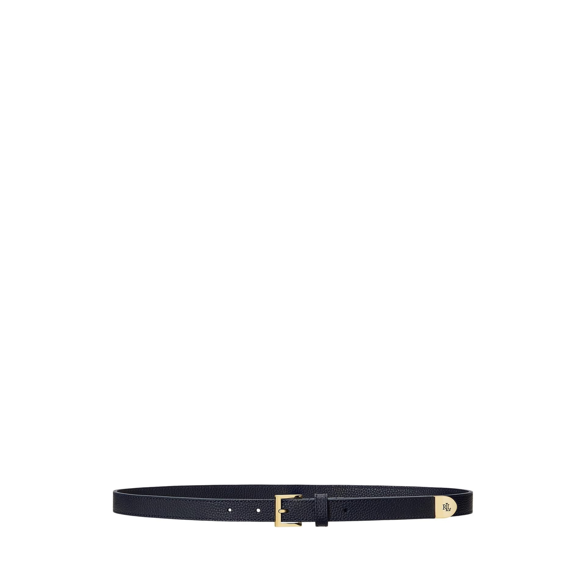 Lauren Ralph Lauren Pebbled Leather Skinny Belt — vista principal