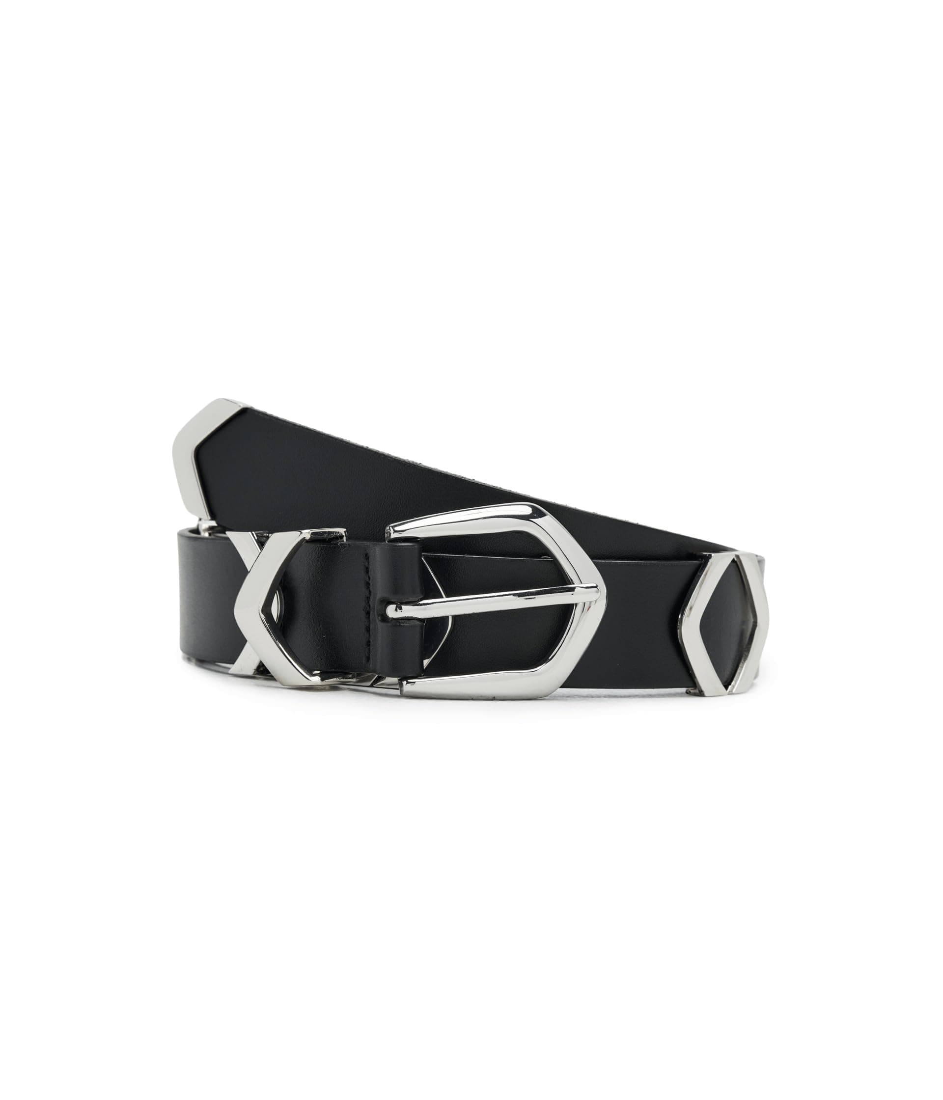 Madewell Angular Buckle Belt in Suede — vista principal