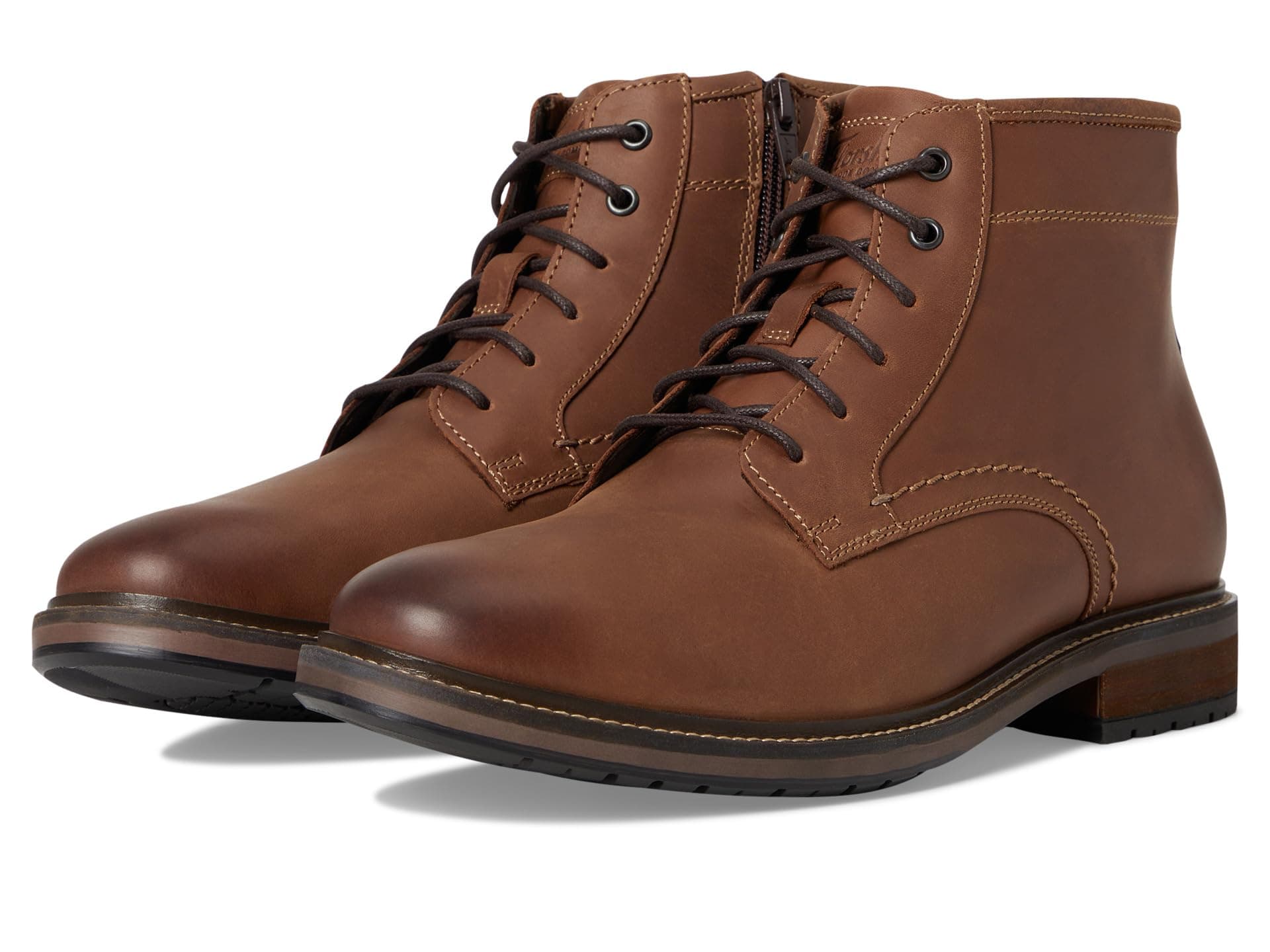 Florsheim Forge Plain Toe Lace Boots — cor Marrom