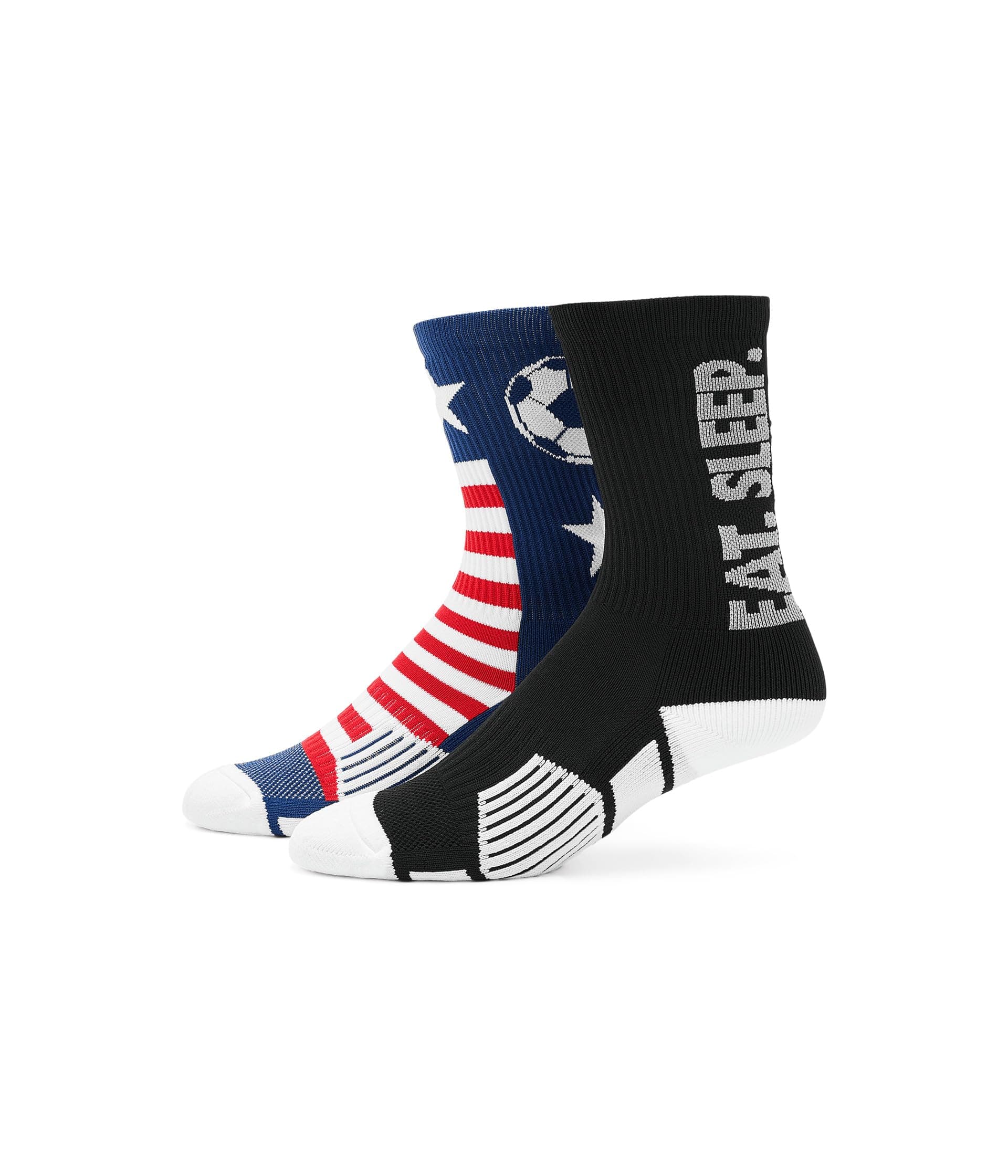 ChalkTalk SPORTS Soccer Woven Mid-Calf Sock Set - Stars & Goals (Little Kid/Big Kid/Adult) — vista principal