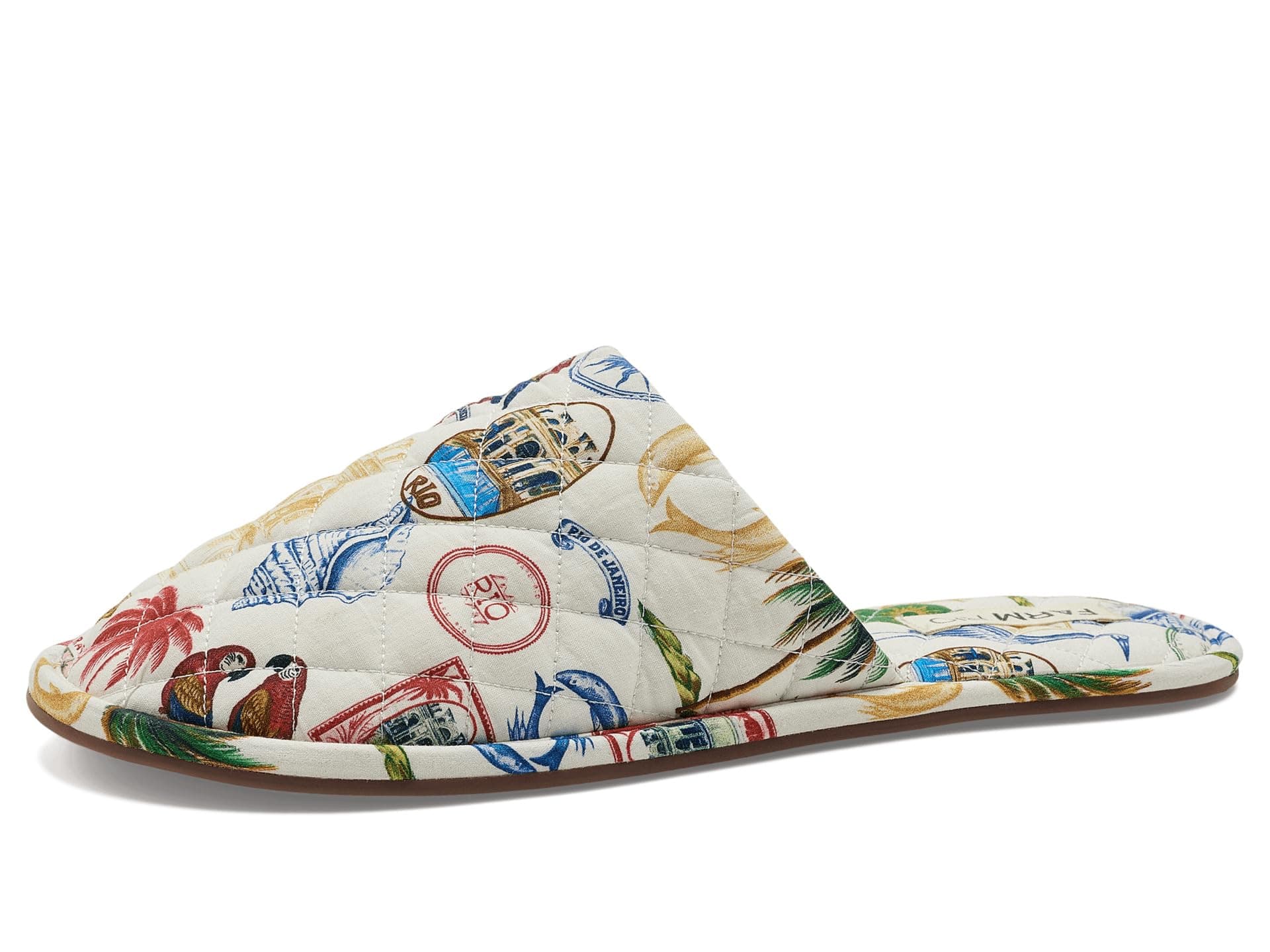 FARM Rio Farm Hotel Slippers — cor Prata