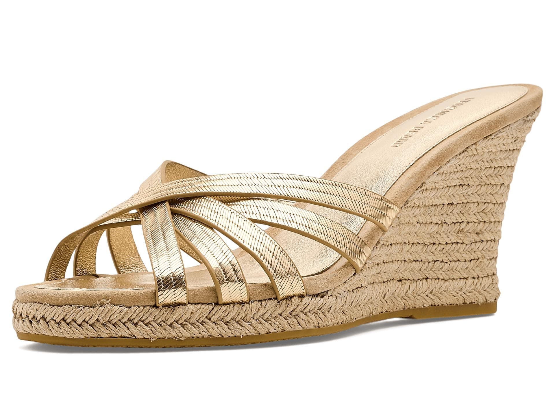 Veronica Beard Phylina Slide Sandals — cor Dourado