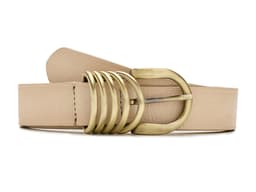 Free People Rori Leather Belt — cor Off-white