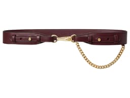 Lauren Ralph Lauren Chain-Trim Leather Dog-Clip Belt — vista principal