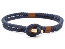 Lauren Ralph Lauren Leather-Trim Rope Toggle Skinny Belt — vista principal