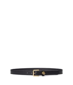 Lauren Ralph Lauren Logo-Keeper Leather Skinny Belt — vista principal