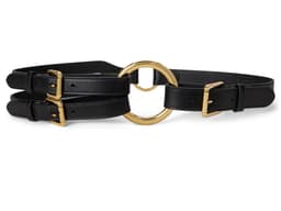 Lauren Ralph Lauren Tri-strap O-ring Leather Belt — vista principal