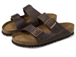 Birkenstock Arizona Soft Footbed - Oiled Leather (Unisex) — cor Marrom