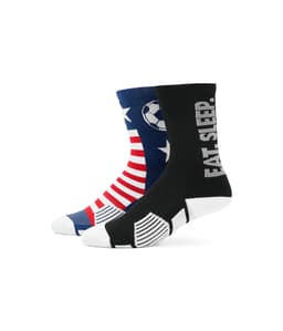 ChalkTalk SPORTS Soccer Woven Mid-Calf Sock Set - Stars & Goals (Little Kid/Big Kid/Adult) — vista principal