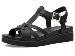 LifeStride Grandiose Strappy Sandals — cor Preto