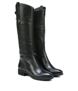 Sam Edelman Penny 2 Wide Calf Leather Riding Boots — cor Preto
